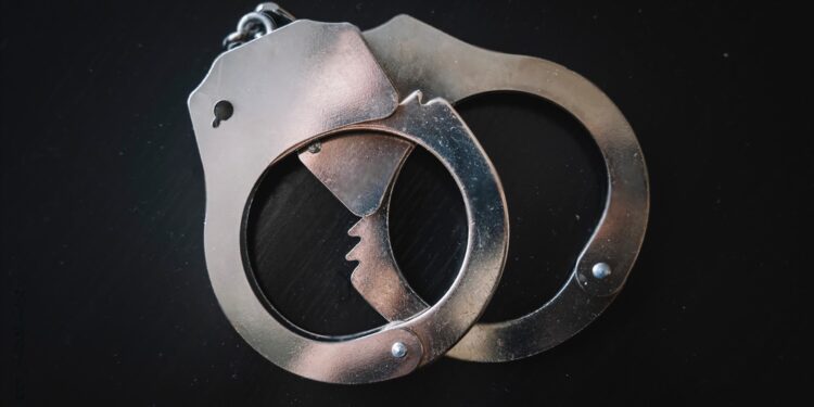 handcuffs on a table