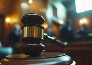 Judge gavel on a table