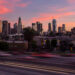 Downtown Los Angeles and 101 Freeway at Sunset