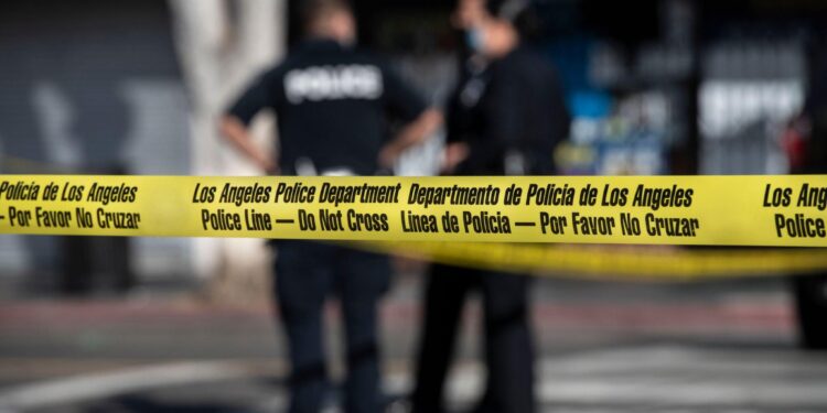 Police Tape Blocks off Street