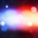 Police light glowing in blur style, background