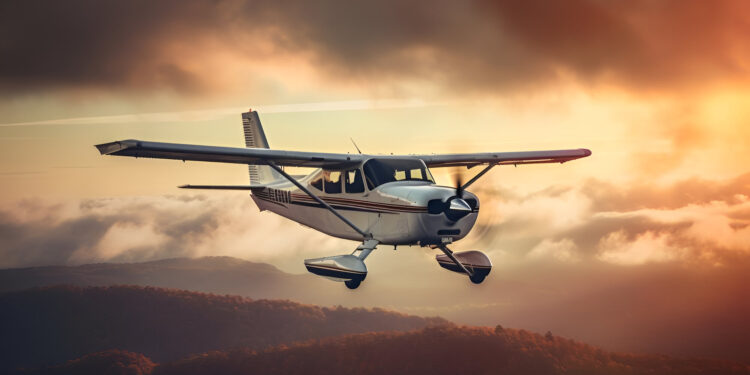 Skyward Bound - Cessna Aircraft at Sunset