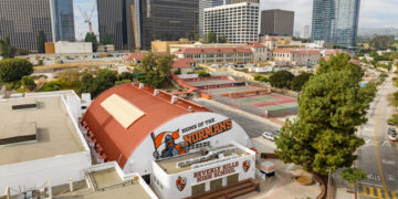 beverly hills high school stock photo