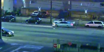 Los Angeles police are searching for the driver of a gray or silver car that struck and killed a man (Photo provided by Los Angeles Police Department)