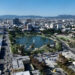 Macarthur Park Lake At Los Angeles In California United States.