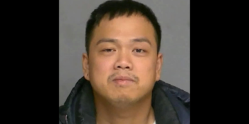 Thuan Cong Duong in a booking photo from the Garden Grove Police Department.
