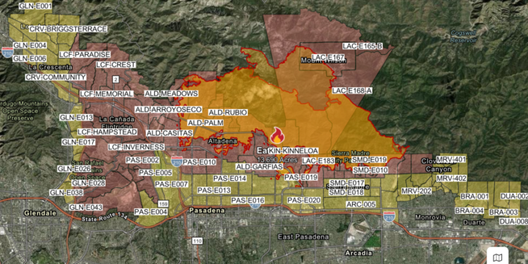 Eaton-Fire-Evacs-Map - (California.Gov)