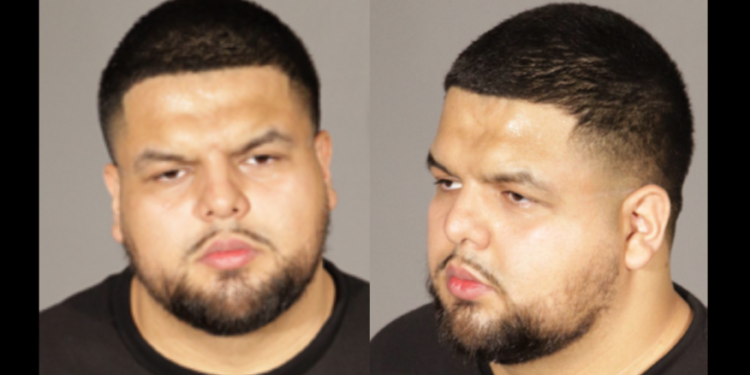 Fabian Mendez is seen in a booking photo from the Santa Monica Police Department.