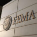 Federal Emergency Management Agency, FEMA, of the U.S. Department of Homeland Security emblem on a building wall