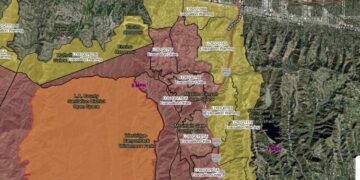 LA Map fire zone