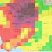 Numerous wildfires have hurt air quality in Southern California, as shown on Jan. 9, 2025, in a South Coast Air Quality Management District map