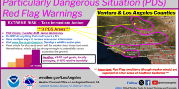 PDS Red Flag Warnings (National Weather Service)