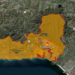The perimeter of the Palisades Fire is seen in this CalFire map on Jan. 15, 2025.