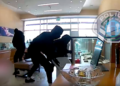 Three men were caught on video smashing display cases at an Irvine jewelry store on Aug. 1, 2023. (Irvine Police Department)