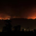wildfire in california at night
