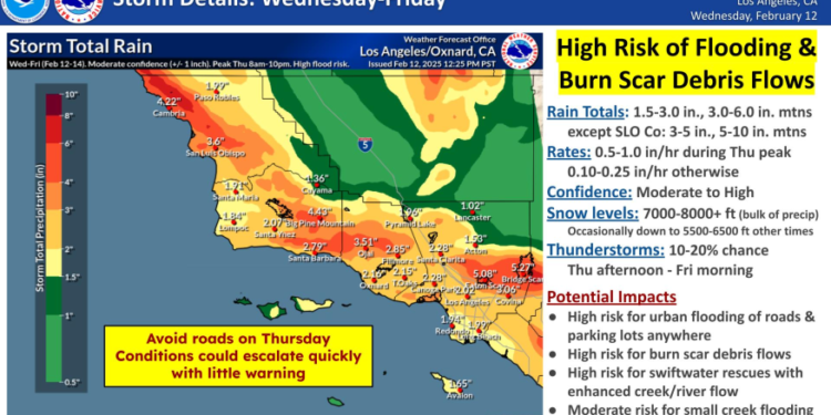 Evacuation Warnings Issued For Fire Burn Zones As Storm Drenches Southern California