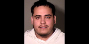Joel Quinonez is seen in a booking photo from the Ventura County District Attorney’s Office.