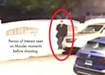 A person of interest in an Anaheim homicide from Oct. 13, 2024 seen in a video released by the Orange County Sheriff’s Department on March 12, 2025. (Orange County Sheriff’s Department)