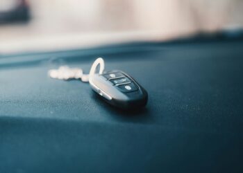 Car keys closeup
