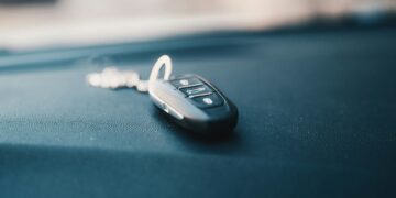 Car keys closeup