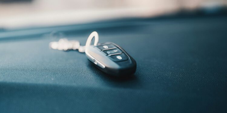 Car keys closeup
