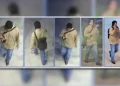 Surveillance photos of a suspect wanted for sexually assaulting a woman who was walking home from a gym in North Hollywood. (LAPD)