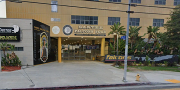 Santee High School as seen in a Google Maps Street View photo.