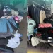 Stolen good are seen inside and outside a storefront in L.A.’s MacArthur Park area in August 2026.