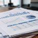Stacked campaign finance documents with sharp focus on top pages and blurred papers below, illustrating the November 2026 Los Angeles mayoral runoff.